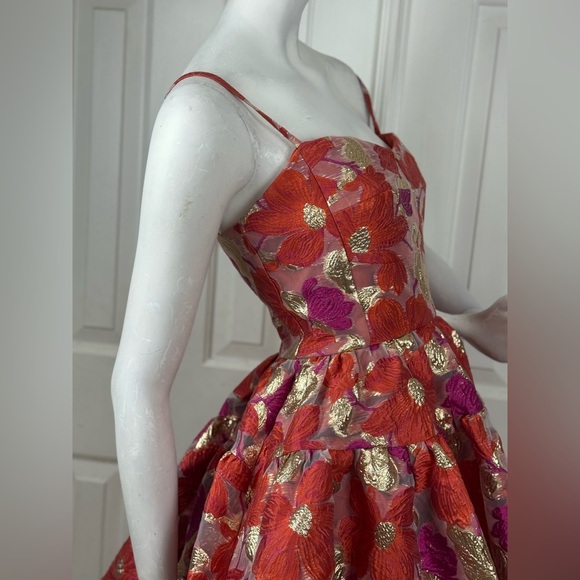 Violet Weekend Floral Jacquard Fit and Flare Dress Size 7/8. C8 - Picture 16 of 17